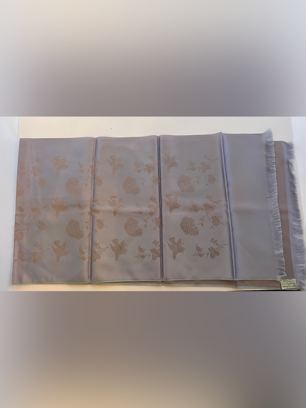 vtg abercrombie and fitch Floral Bird  Scarf Made In France